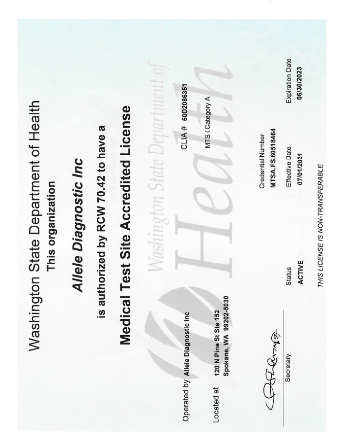 CLIA License