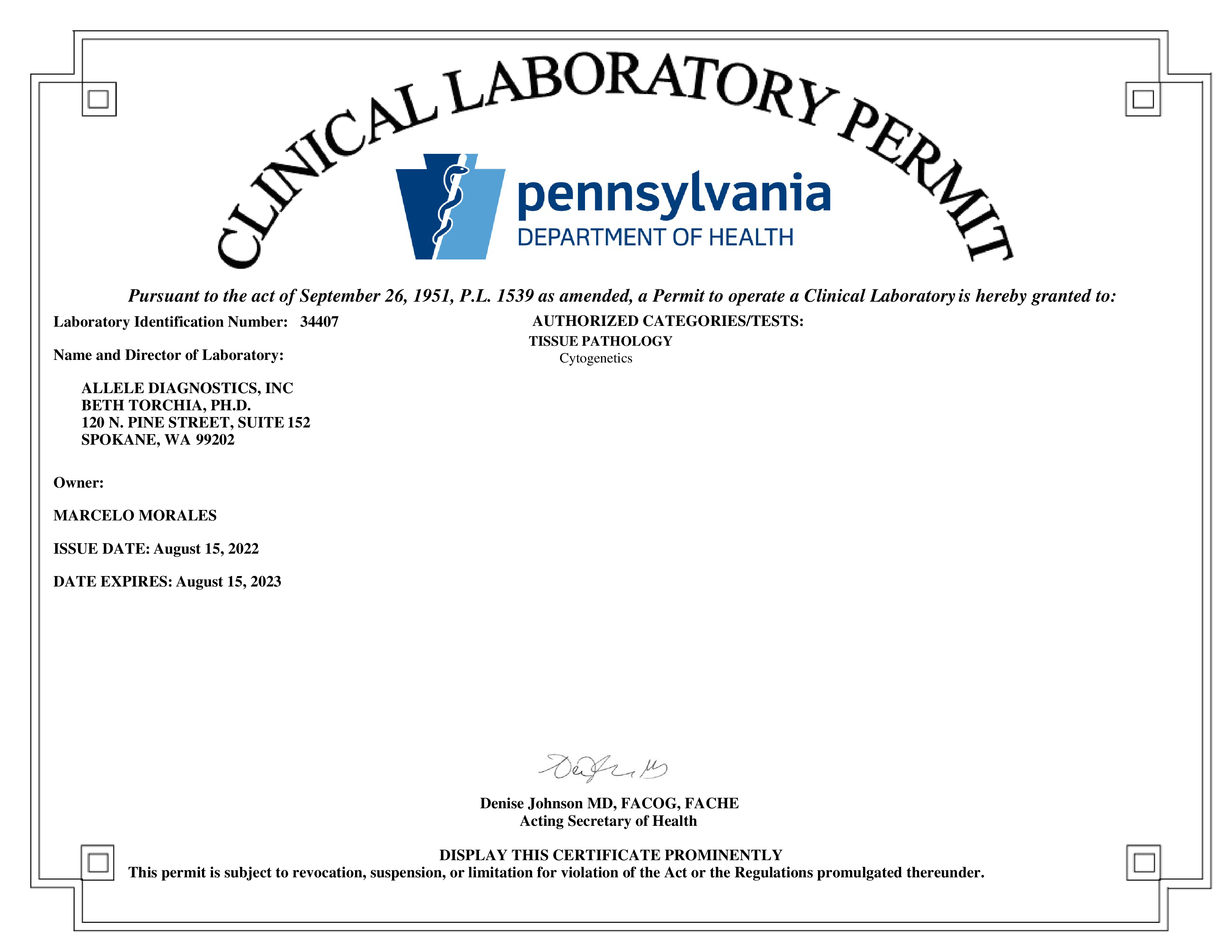 Pennsylvania License